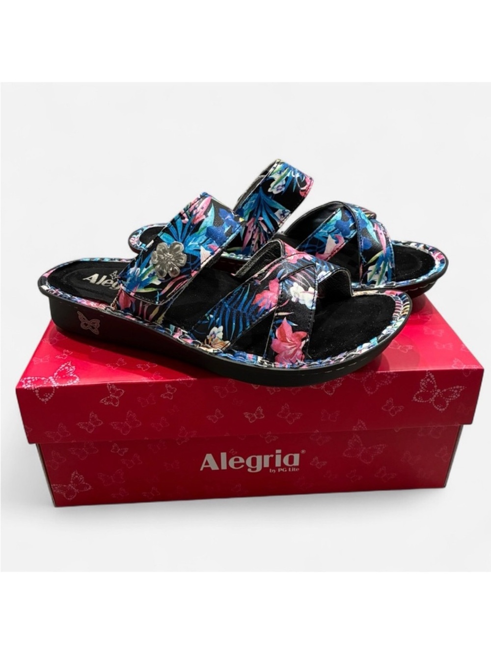 Alegria Victoriah Tropic Night Slide Sandals-Size EU 38/US 8-8.5